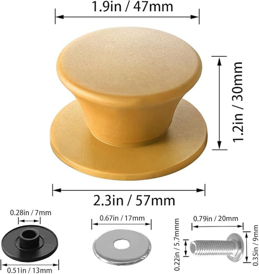 JoyTube Universal Pot Pan Lids Replacement Knob, Silicone Heat Resistant Pan Cover Holding Handles BPA Free Dishwasher Safe Fits Skillets and Kitchen Cookware (Pack of Two-Orange)