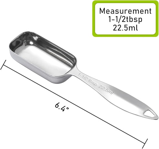1PCS 1-1/2tbsp (22.5ml) Single Measuring Spoon, Individual Stainless Steel Long Handle Measure Teaspoon Only
