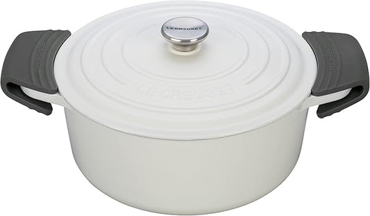 Le Creuset Silicone Set of 2 Handle Grips, 5" x 2 1/2" each, Oyster