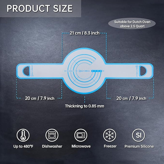 GUYDREMAT Reusable Silicone Bread Sling for Artisan Bread Baking - Easy Lift Tool for Dutch Oven, Heatproof, Non-Stick, Food-Grade Silicone, Perfect for Sourdough, Bagels, and Rolls