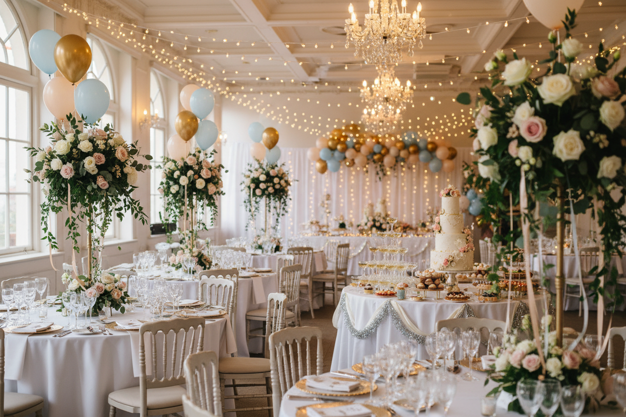At Celebration Station, we’re passionate about turning every party and wedding into a truly unforgettable experience. Whether you’re planning a birthday bash, a wedding reception, a baby shower, or a festive holiday gathering, we provide everything you need to celebrate in style. (make it real photo)